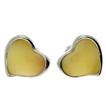 Boucles d'oreilles en argent sterling 925 et ambre de la Baltique - AC004 21