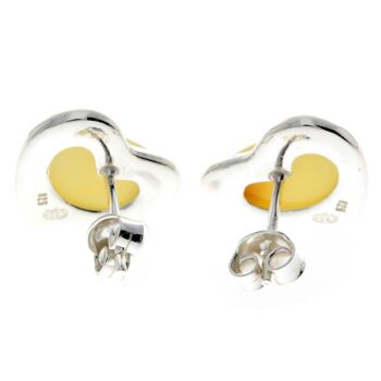 Boucles d'oreilles en argent sterling 925 et ambre de la Baltique - AC004 23