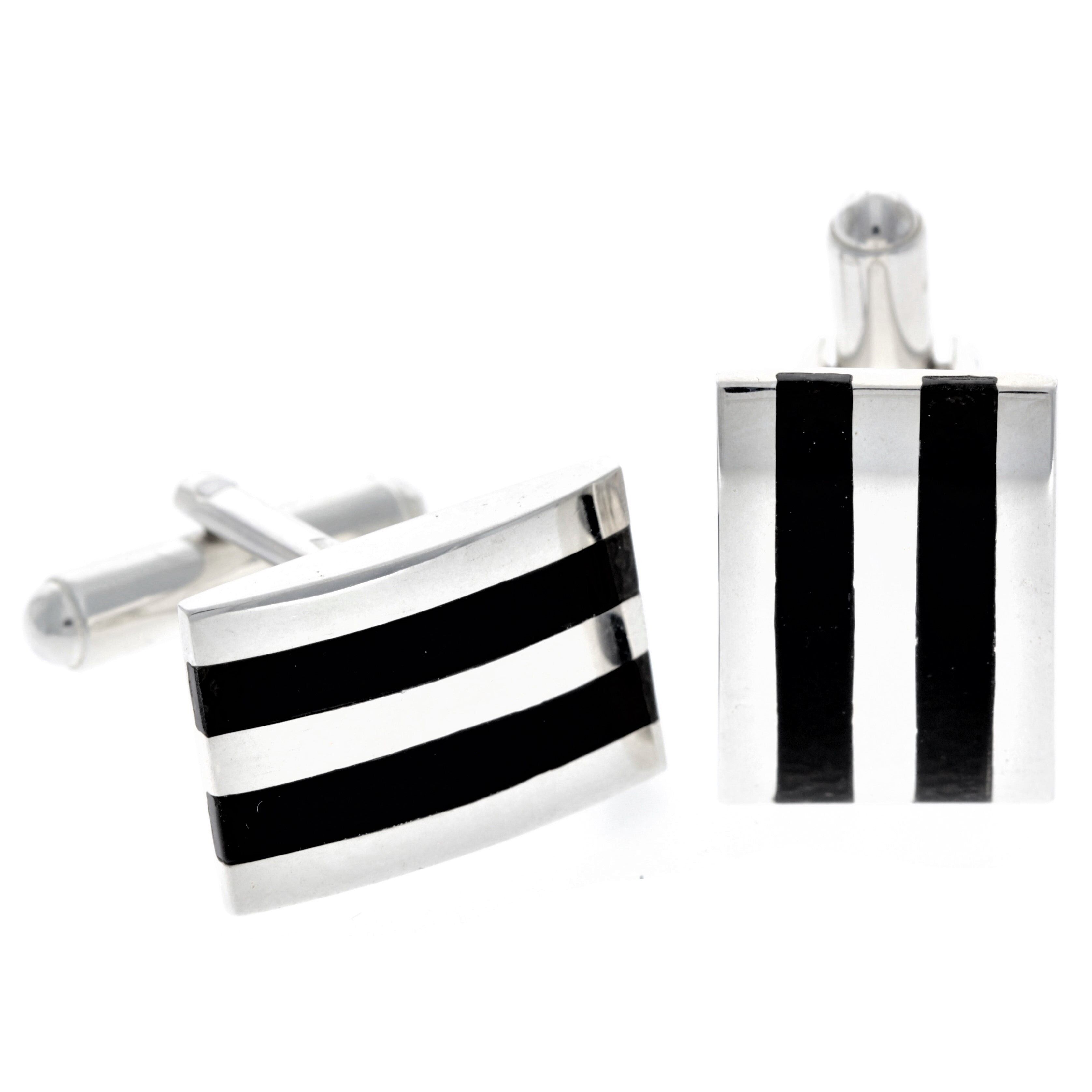 Gemelli moderni in argento sterling 925 e ambra baltica - AAC006