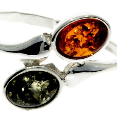 925 Sterling Silver & Baltic Amber Classic Ring - M721