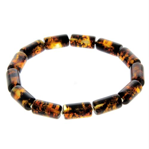 Genuine Baltic Amber Elastic Bracelet for Men - MB002