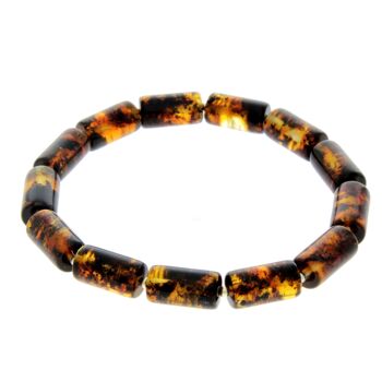 Bracelet élastique en ambre véritable de la Baltique pour homme - MB002 3