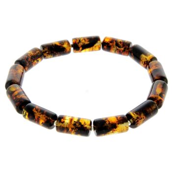 Bracelet élastique en ambre véritable de la Baltique pour homme - MB002 4