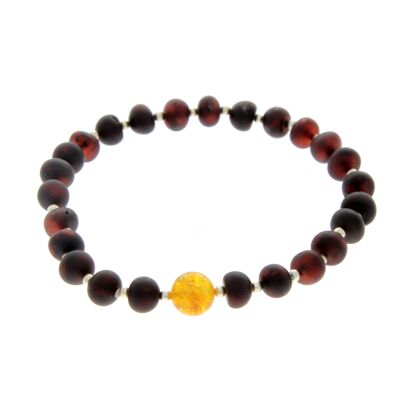 Genuine Baltic Amber Elastic Bracelet for Men - MB001