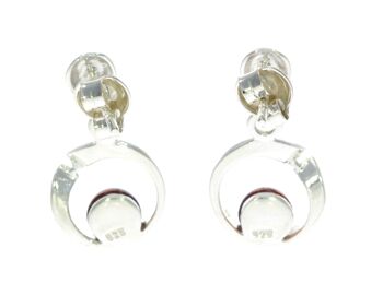 Boucles d'oreilles pendantes modernes en argent sterling 925 et ambre de la Baltique GL147 3