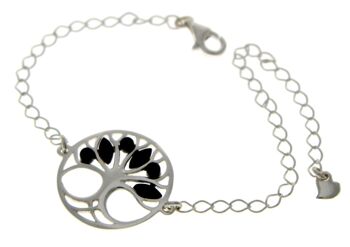 Bracelet Arbre de Vie Ajustable en Argent Sterling 925 avec Ambre - GL535 6