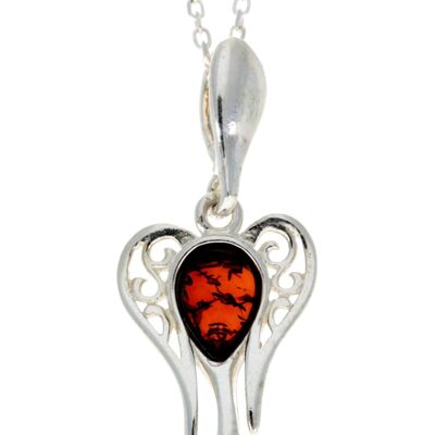 925 Sterling Silver Lucky Angel with Baltic Amber - GL383