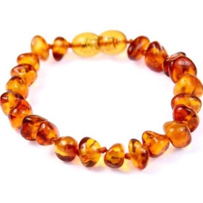 Bellissimi bracciali e cavigliere barocche nei colori cognac, mix, limone e miele - 11 cm