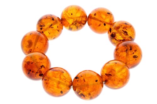 Exclusive perfect ball Genuine Baltic Amber Bracelet - BT0124