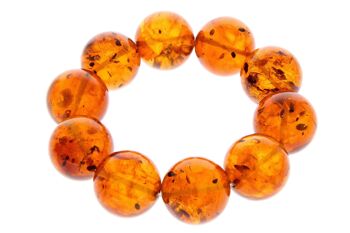 Bracelet Exclusif Boule Parfaite Véritable Ambre Baltique - BT0124 1