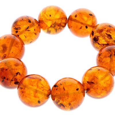 Exclusive perfect ball Genuine Baltic Amber Bracelet - BT0124