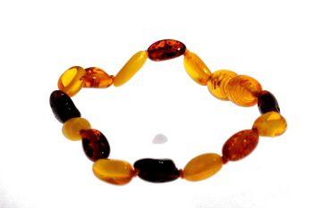 Bracelet de perles d'ambre de la Baltique certifié en couleurs mélangées - Tailles bébé à adulte 2