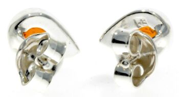 Créateur Argent & Ambre Boucles d'Oreilles Petites Poires - M638 3