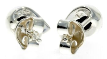 Créateur Argent & Ambre Boucles d'Oreilles Petites Poires - M638 11