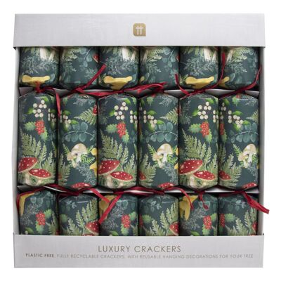 Forest Eco-Friendly Christmas Crackers - 6 Pack