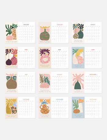 Calendrier de bureau style Matisse 2023 2