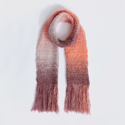 Bufanda extra larga estilo vintage “Bellissimo bufanda” rosa