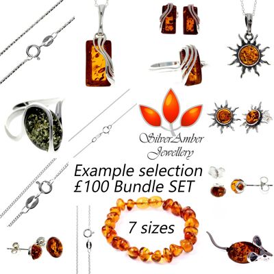 SilverAmber Jewellery Bestseller-Set – £101