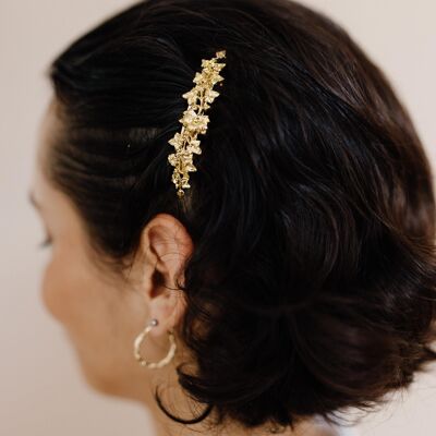 Small golden Calliope hair clip