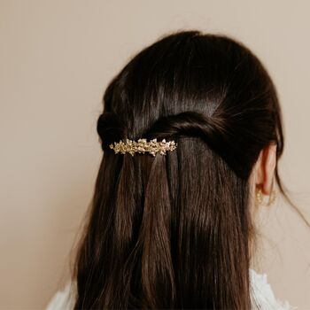 Small golden Calliope hair clip 5