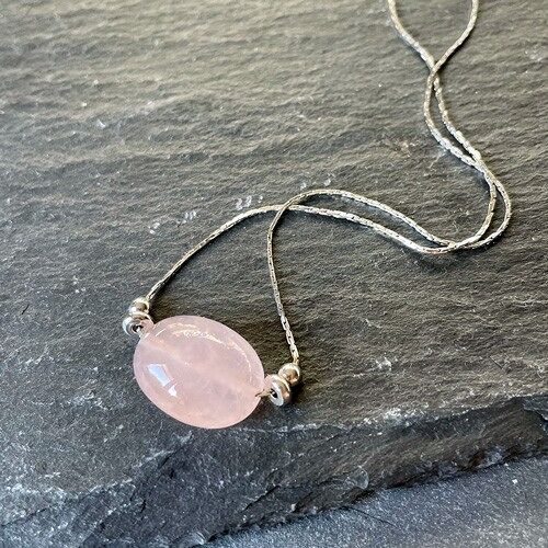 Collier en quartz rose Lise