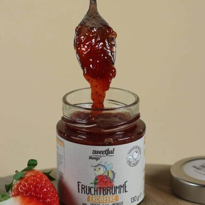 Fruchtbrumme - Pâte à tartiner aux fruits Low Carb fraise sans sucre ajouté 130 g