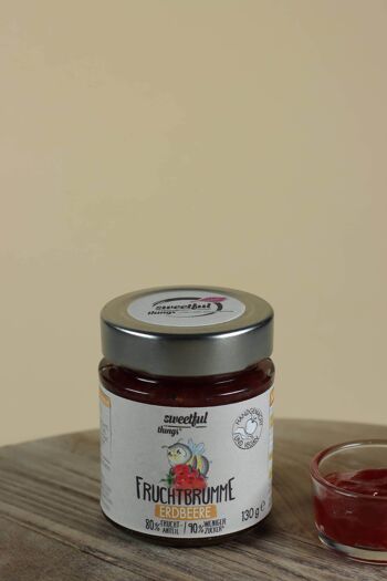 Fruchtbrumme - Pâte à tartiner aux fruits Low Carb fraise sans sucre ajouté 130 g 2