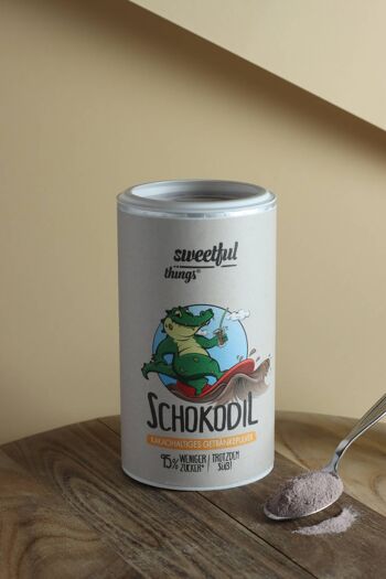 Schokodil - boisson en poudre à faible teneur en glucides contenant du cacao sans sucre ajouté 300 g 1