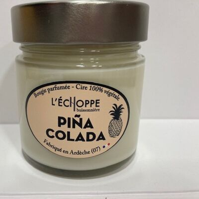 SCENTED CANDLE 100% VEGETABLE SOYA WAX - 180 G PINA COLADA