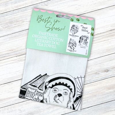 Literary Dogs: Best in Show Fairtrade Cotton Tea Towel