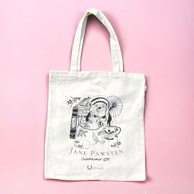 Jane Austen 'Jane Pawsten' Sustainable Shopper Tote Bag