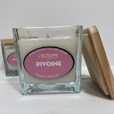 SCENTED CANDLE WAX 100% VEGETABLE SOYA - 8X8 190 G PIVOINE