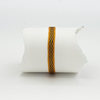 Seidenarmbänder, Brassard Azua Single 8| raumblau et orange 1