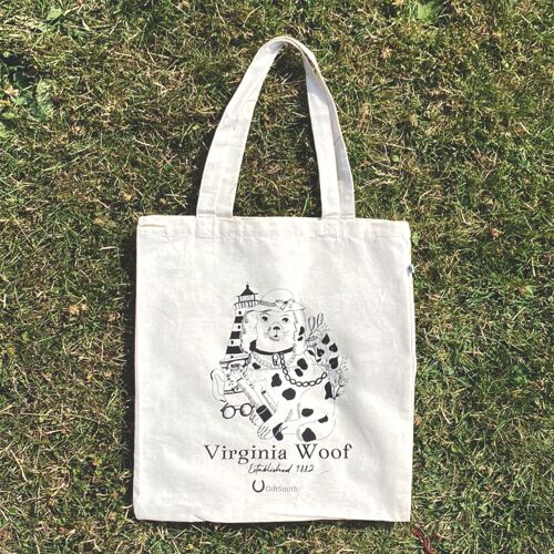 Virginia Woolf 'Virginia Woof' Sustainable Shopper Tote Bag