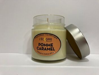 BOUGIE PARFUMEE CIRE 100 % VEGETALE SOJA - 180 G POMME CARAMEL