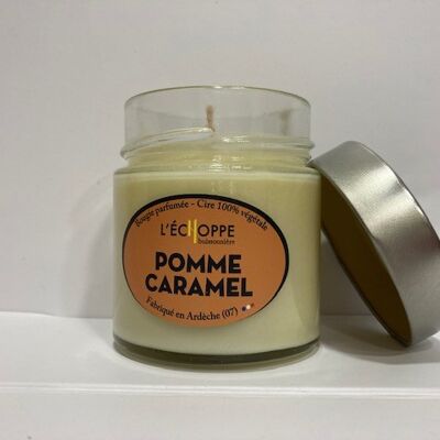 SCENTED CANDLE 100% VEGETABLE SOYA WAX - 180 G APPLE CARAMEL
