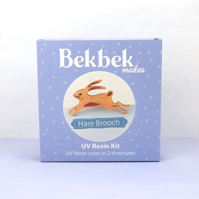 Kit di resina UV con spilla di lepre - Bekbek Makes