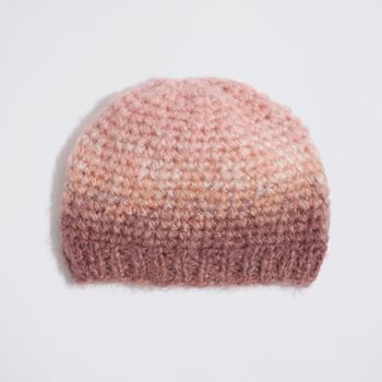 Bonnet style années 70 "Bellissimo beanie" rose 1