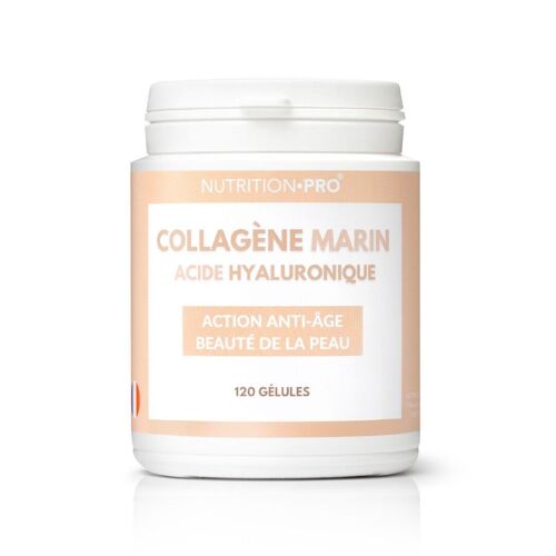 COLLAGÈNE MARIN HYDROLYSÉ / ACIDE HYALURONIQUE - 120 GÉLULES