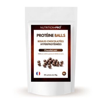 PROTÉINE BALLS - 20 sachets de 30g Chocolat noir 1