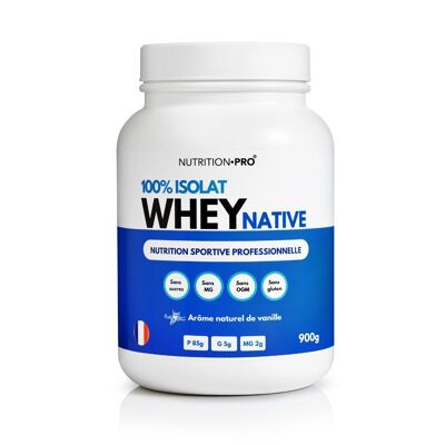 WHEY NATIVO 100% AISLADO - 900G Vainilla