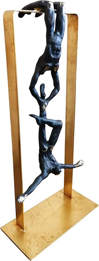 Figurine décorative athlète gymnaste sculpture métal polyrésine 42 cm 1