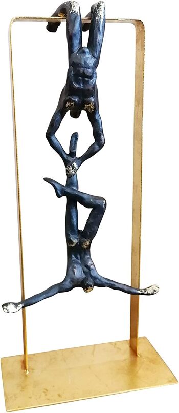 Figurine décorative athlète gymnaste sculpture métal polyrésine 42 cm 2