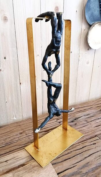 Figurine décorative athlète gymnaste sculpture métal polyrésine 42 cm 3