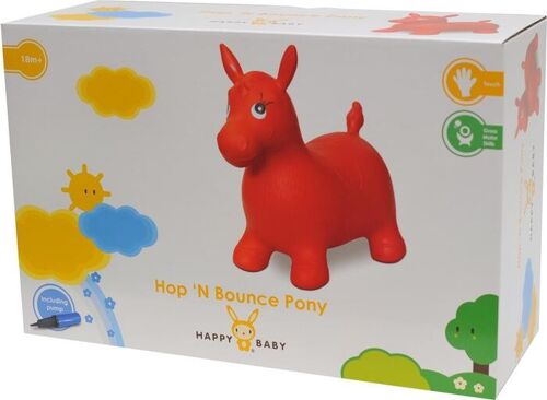 HB Hop n' Bounce Pony Red w/Pump