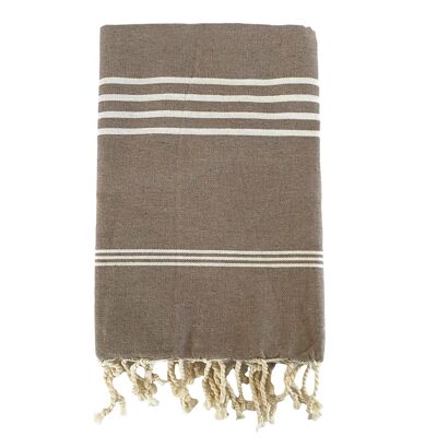 Fouta traditionnelle Kolora Taupe 100x200cm