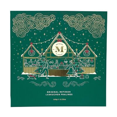 Grande Weihnachts Lebkuchen Pralinen Schachtel - Grün