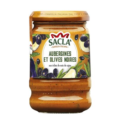 SACLA - Sauce Aubergines et olives noires aux éclats de noix de cajou  190g
