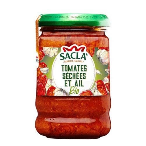 SACLA - Sauce Tomates séchées et ail Bio 190g (DLC courte)