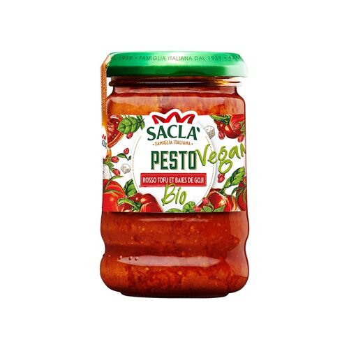 SACLA - Sauce Pesto rosso Tofu & baies de Goji Bio 190g